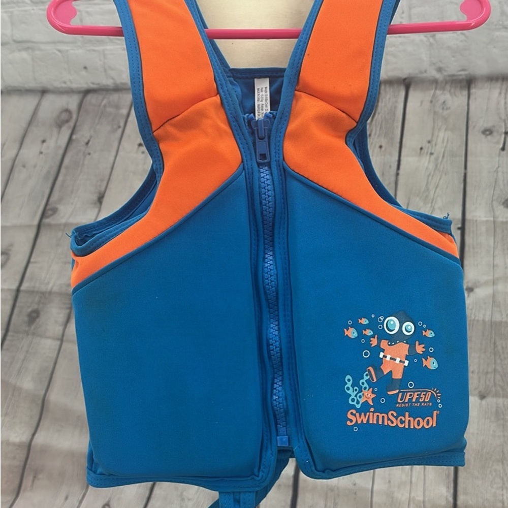 Kids‎ Swim Vest - Blue and Orange - Picture 2 of 4